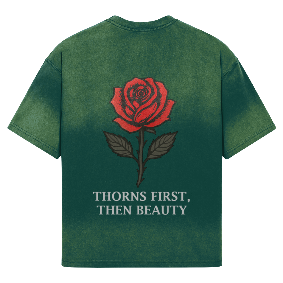 UNISEX OVERSIZE T-SHIRT MIT TIE-DYE LOOK (THORNS & BEAUTY) #1130