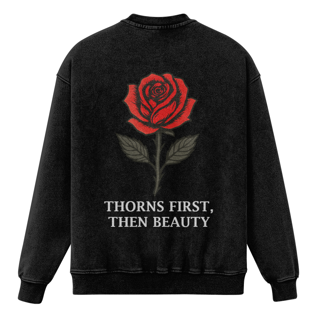 UNISEX OVERSIZE SWEATSHIRT MIT TIE-DYE LOOK (THORNS & BEAUTY) #5520