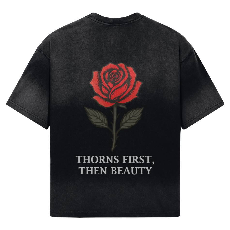 UNISEX OVERSIZE T-SHIRT MIT TIE-DYE LOOK (THORNS & BEAUTY) #1130